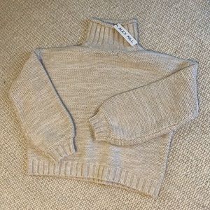 ALEX MILL wool cashmere oatmeal turtleneck Small NWT